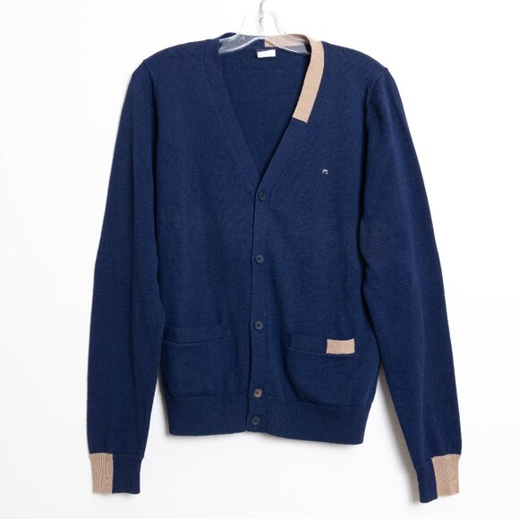 Paul Smith Wool Blend Cardigan Navy Preppy Juniors 16 / Small - Picture 2 of 14